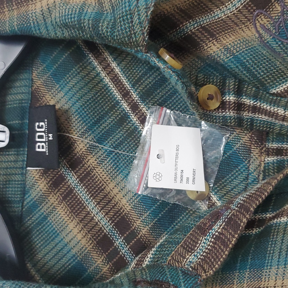 BDG Urban Outfitters Plaid Patchwork Shirt - Picture 10 of 16